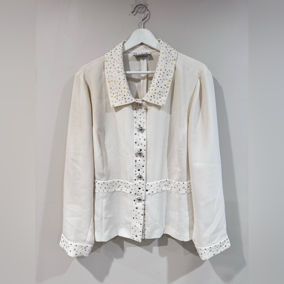 Randolph Duke Jackets & Blazers - Randolph Duke Cream Studded Jacket